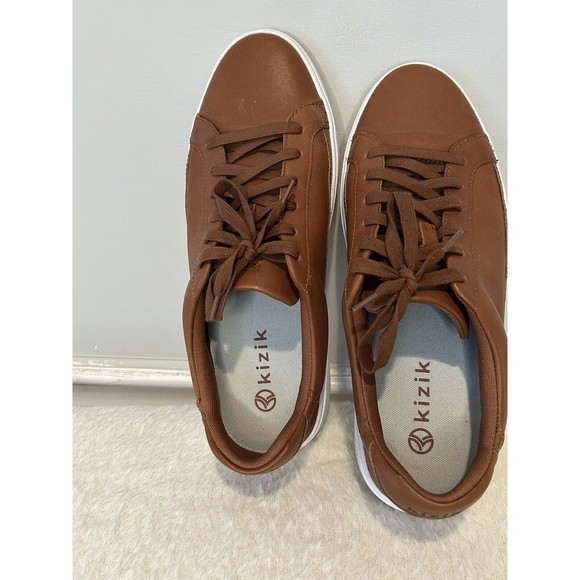 Kizik Vegas Men's Sz 10/Women 11.5-Hands Free Brown Leather Casual Slip On - Picture 9 of 13